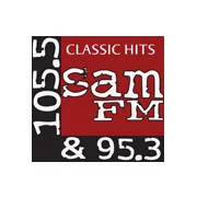 Sam FM 105.5 & 95.3 WCVA Orange logo