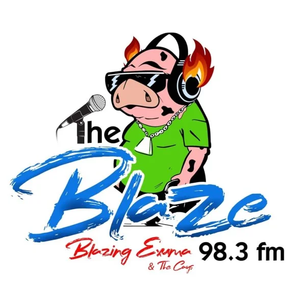 The Blaze 98.3 FM Exuma logo