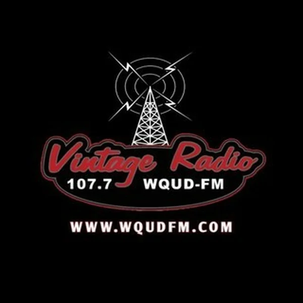 Vintage Radio 107.7 Quad Cities WQUD logo