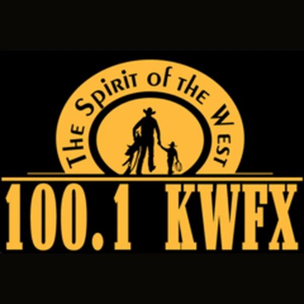 KWFX 100.1 Woodward logo