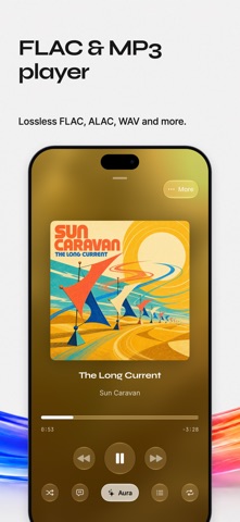 iPhone App Store artwork showing Prismatic Music audio formats