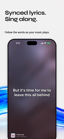 iPhone App Store artwork showing Prismatic Music synced lyrics
