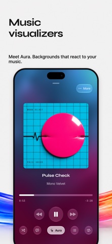 iPhone App Store artwork showing Prismatic Music visualizers